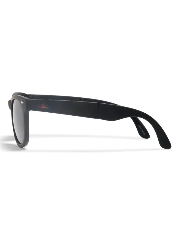 All Day Foldable Sunglasses - Rubberized Black