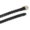 Braided Leather Belt - Black