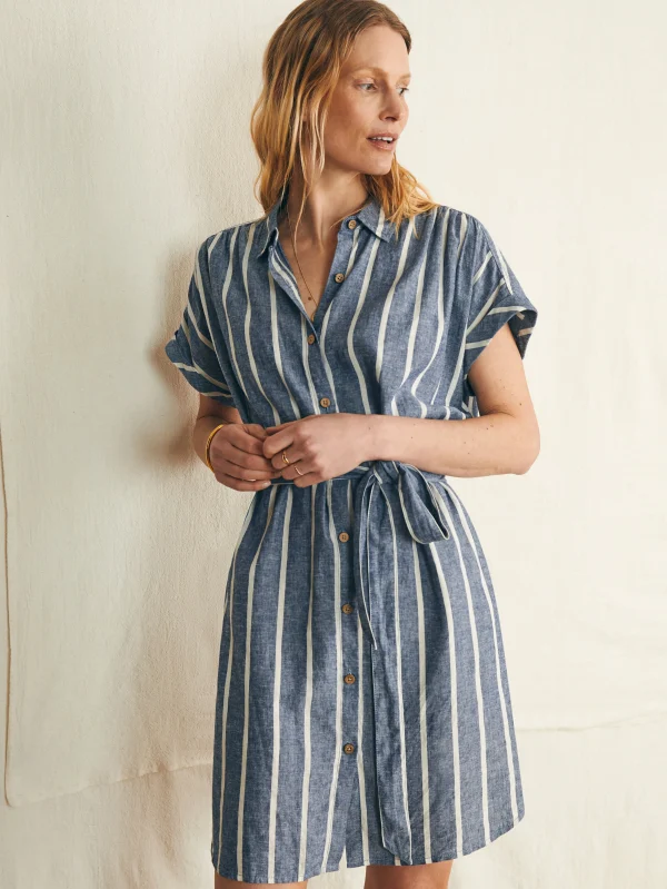 Breeze Shirtdress - Coastal Crisp Stripe