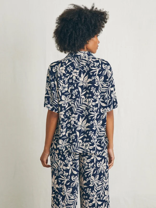 Cabana Camp Shirt - Navy Canopy Floral