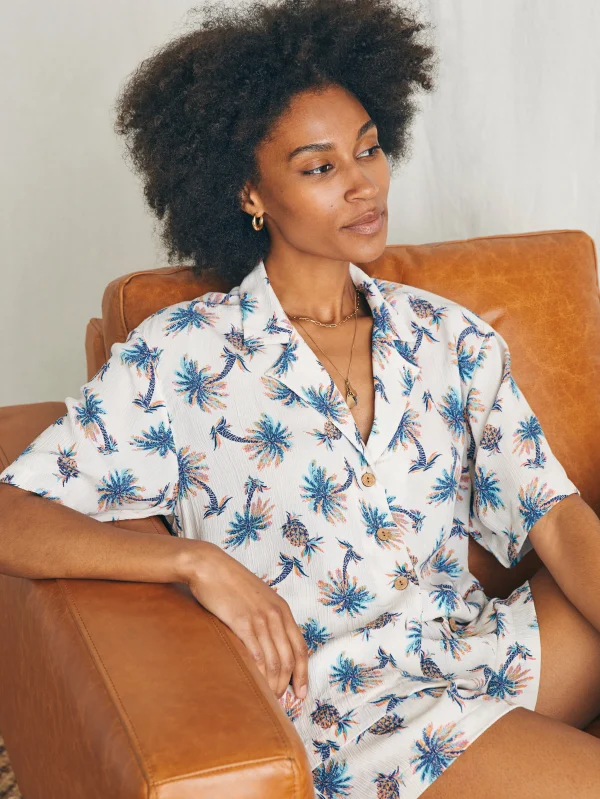 Cabana Camp Shirt - Pineapple Palm