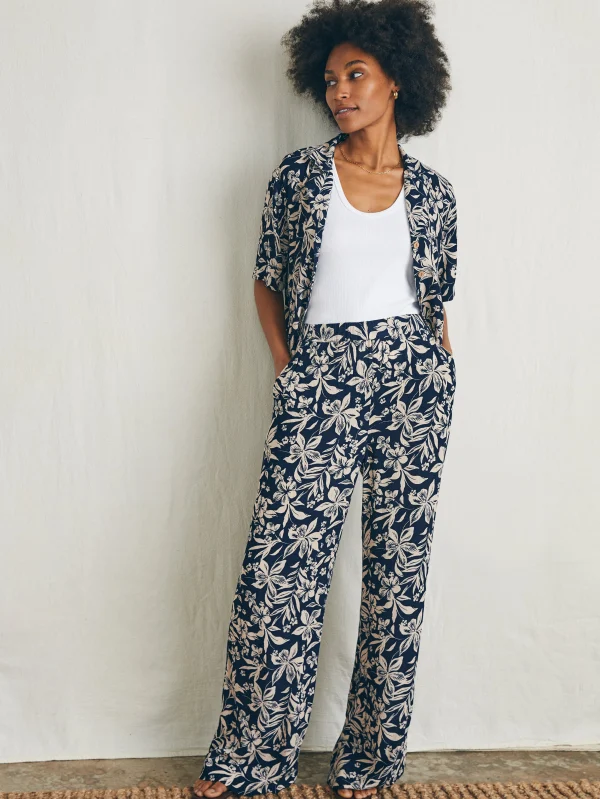 Cabana Pant - Navy Canopy Floral