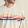 Cabana Towel Terry Crewneck - Seacoast Skyline Stripe