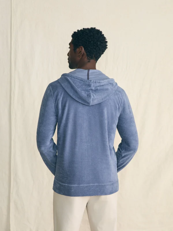 Cabana Towel Terry Zip Hoodie - Stormy Sky