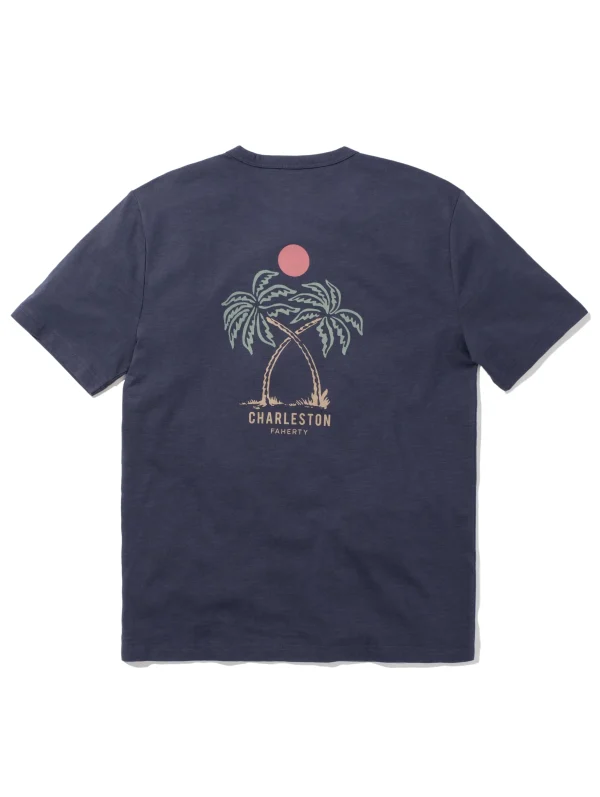 Charleston Short-Sleeve Crew T-Shirt - Dune Navy