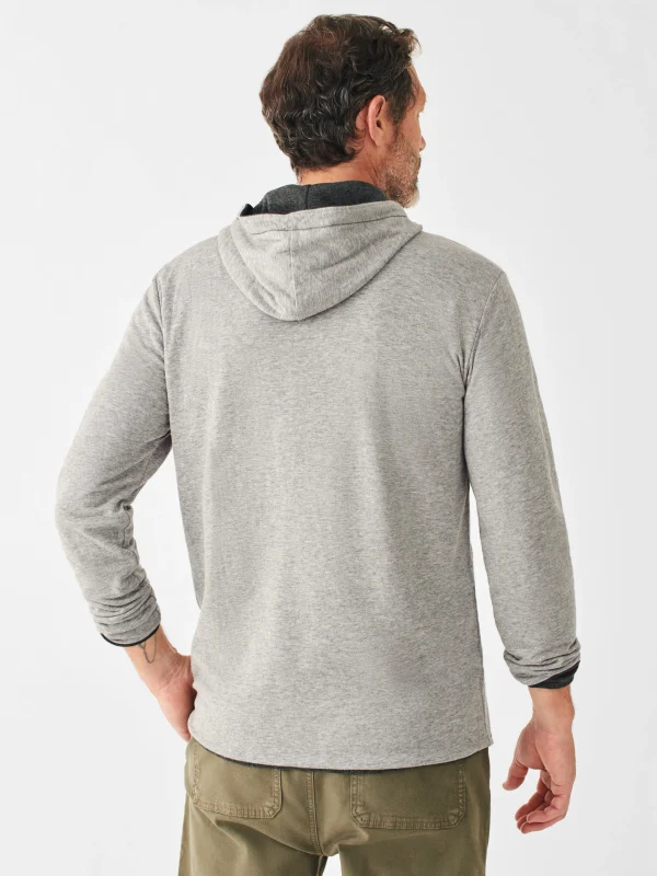 Cloud Cotton Reversible Hoodie - Charcoal Heather Light Grey Heather