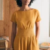 Coast To Coast Midi Dress - Honey Mustard