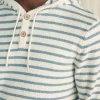 Cove Sweater Hoodie - Ivory Chambray Stripe