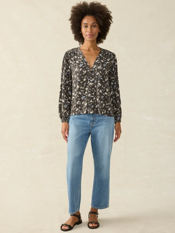 Dakota Top - Blue Jasmine Floral