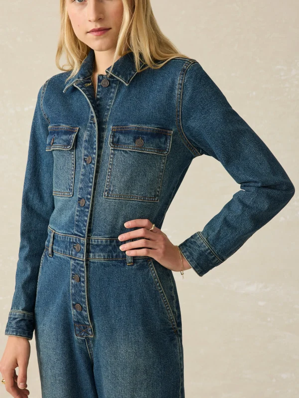 Denim Michelle Jumpsuit - Night Lagoon Wash