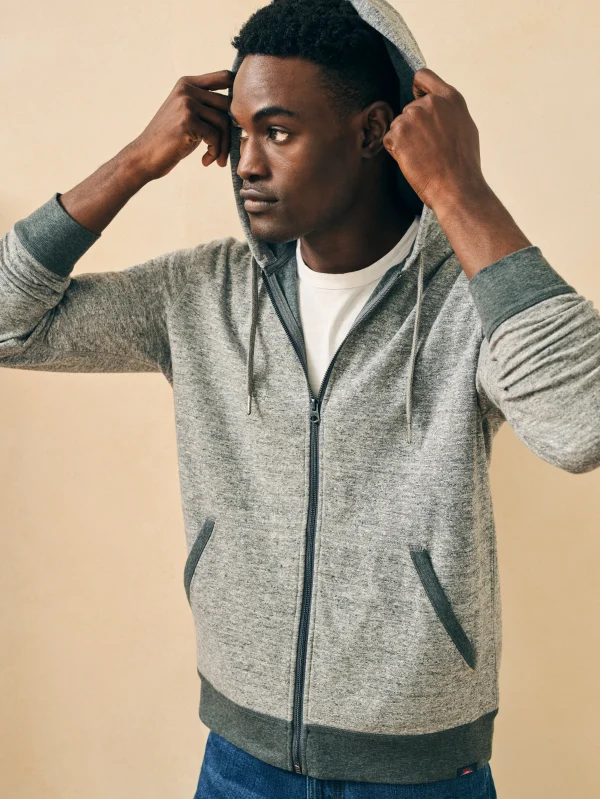 Double Knit Zip Hoodie - Light Carbon Heather