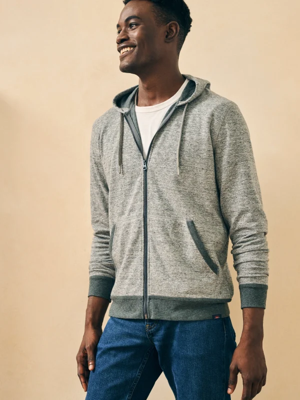 Double Knit Zip Hoodie - Light Carbon Heather