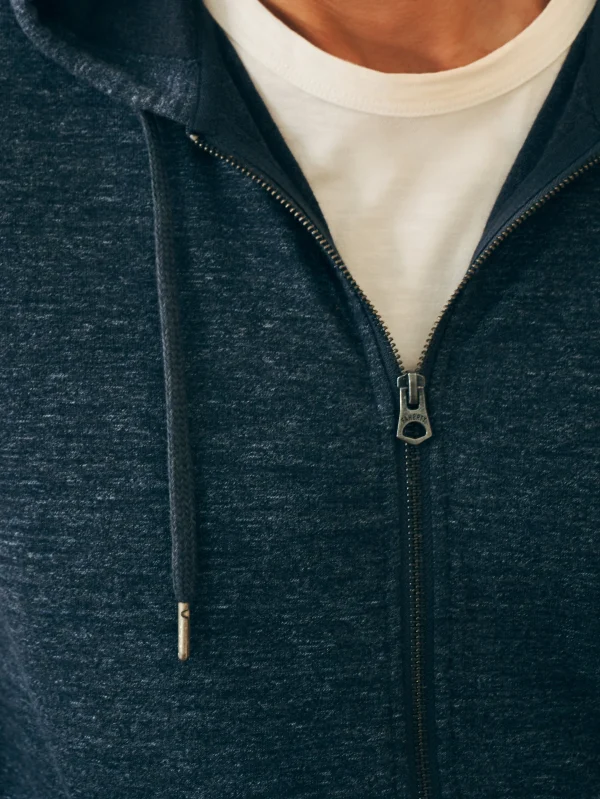 Double Knit Zip Hoodie - Varsity Navy Heather