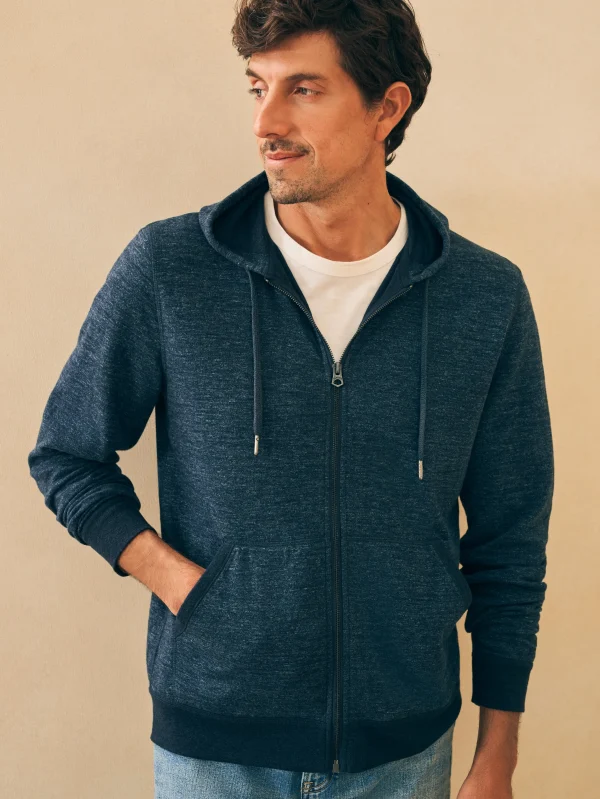 Double Knit Zip Hoodie - Varsity Navy Heather