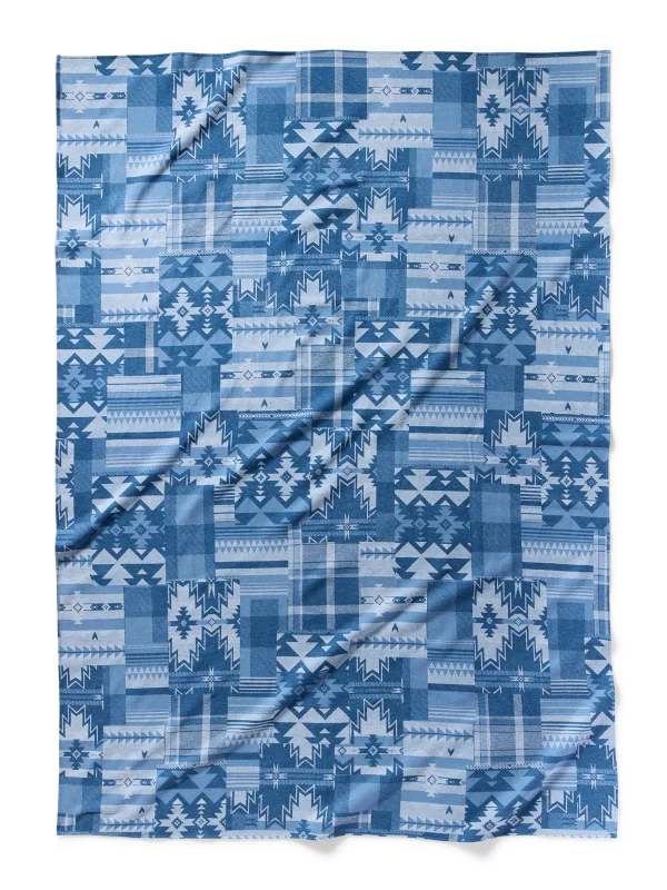 Doug Good Feather Adirondack Blanket - Indigo Lakes