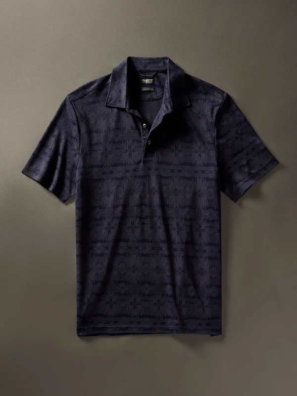 Doug Good Feather Movement™ Short-Sleeve Pique Polo - Night River Stars