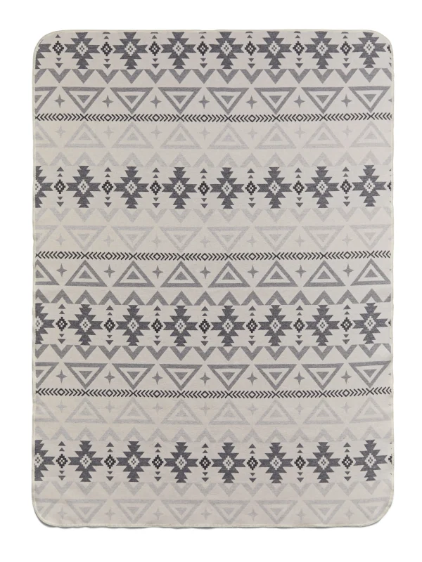 Doug Good Feather Recycled High Pile Fleece Blanket - Ivory North Star