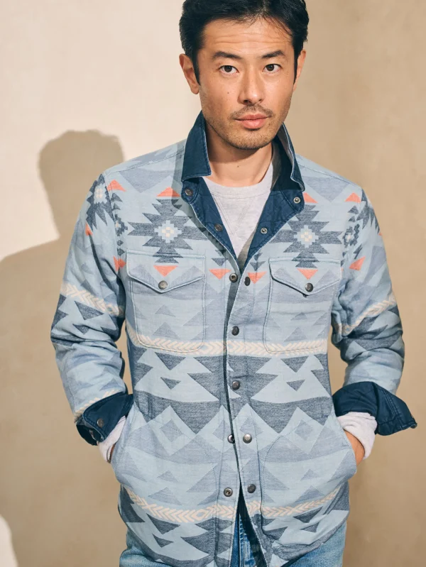 Doug Good Feather Reversible Bondi Jacket - Navy Six Rivers Turquoise