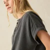 Dream Cotton Gauze Desmond Top - Washed Black