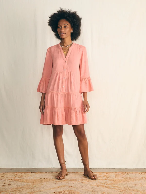 Dream Cotton Gauze Kasey Dress - Coral