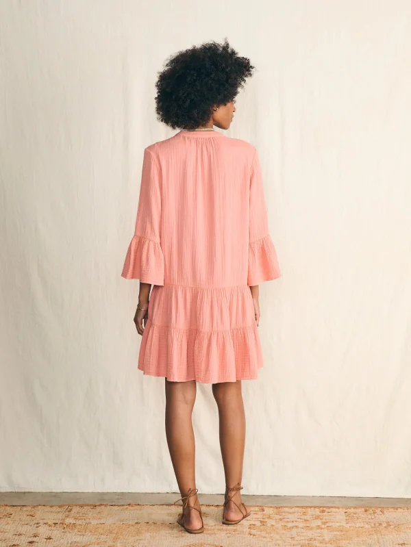 Dream Cotton Gauze Kasey Dress - Coral