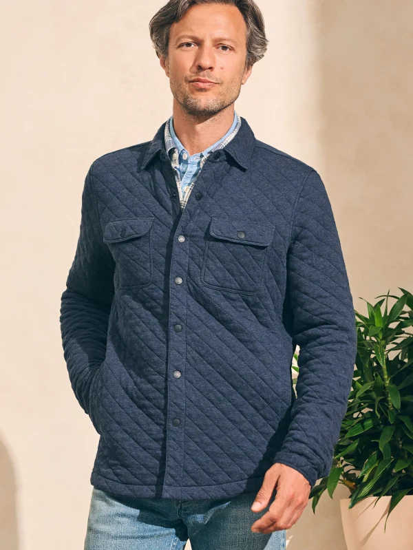 Epic Quilted Fleece CPO (Tall) - Navy Melange