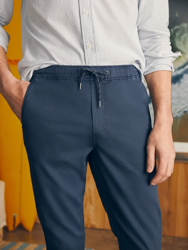 Essential Drawstring Pant - Washed Navy