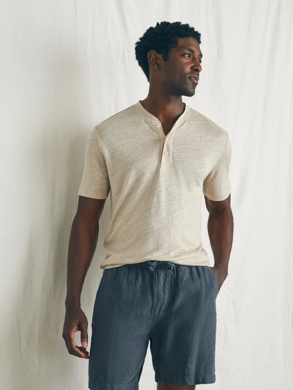 Essential Linen Short (6.5" Inseam) - Washed Black