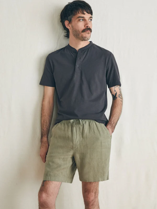 Essential Linen Short (6.5" Inseam) - Canyon Olive