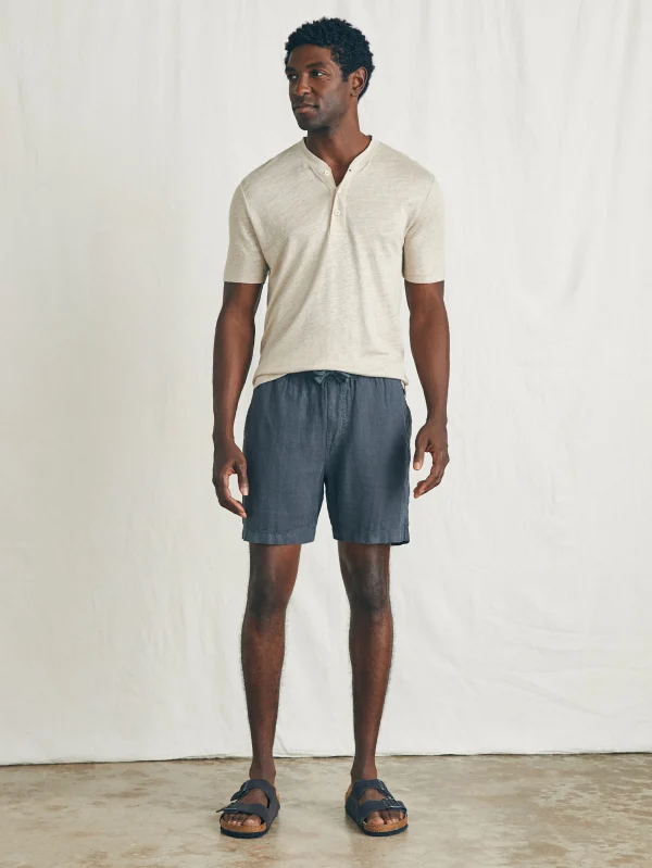 Essential Linen Short (6.5" Inseam) - Washed Black