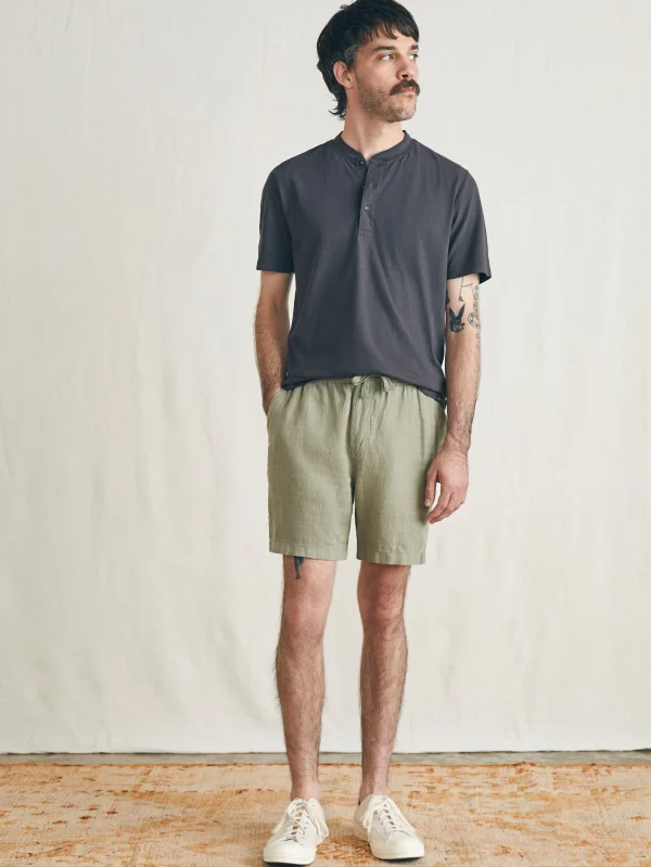 Essential Linen Short (6.5" Inseam) - Canyon Olive