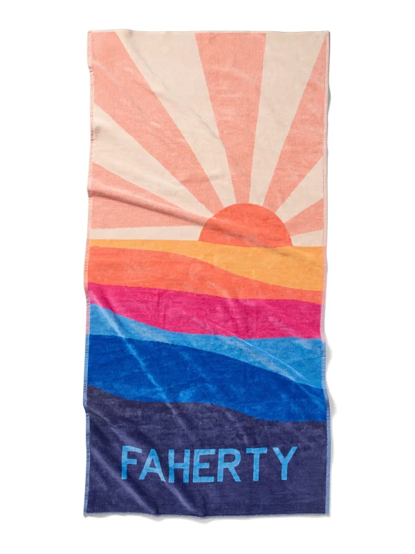 Faherty Beach Towel - Soleil Sunset