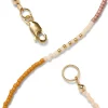 Faherty X Beyond The Sea Short Seed Bead Necklace - Coral Multi