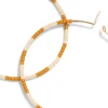 Faherty X Beyond The Sea Hoop Earring - Golden Ochre Stripe