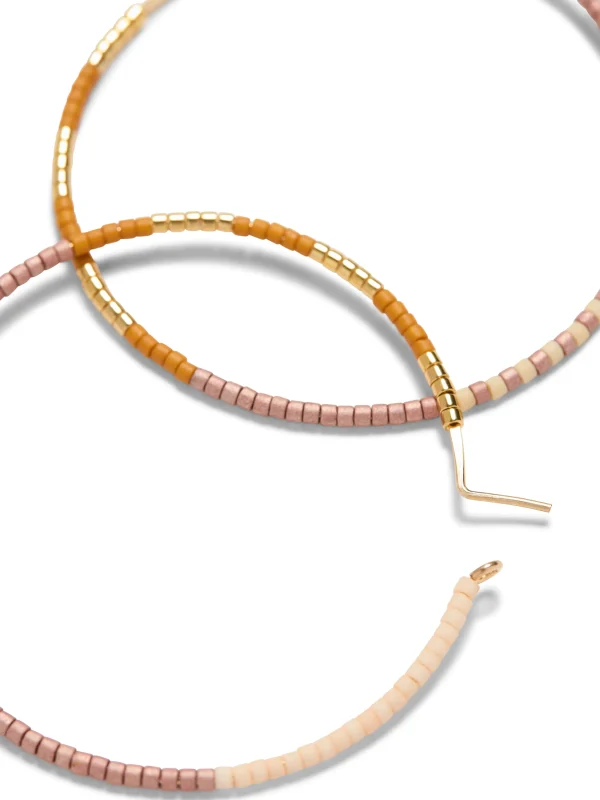 Faherty X Beyond The Sea Hoop Earring - Coral Multi