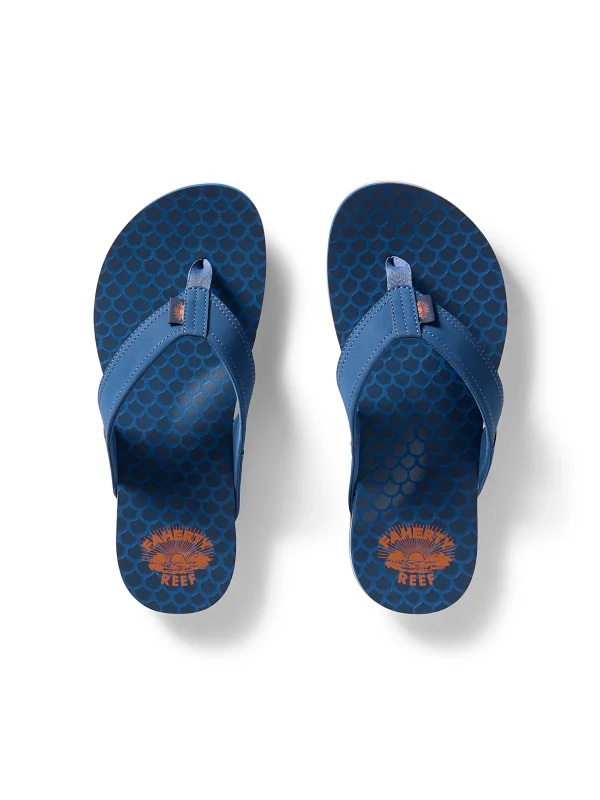 Faherty X REEF Eva Flip Flop - Navy Fishscale