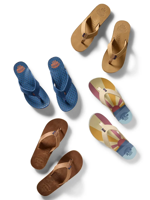 Faherty X REEF Eva Flip Flop - Navy Fishscale