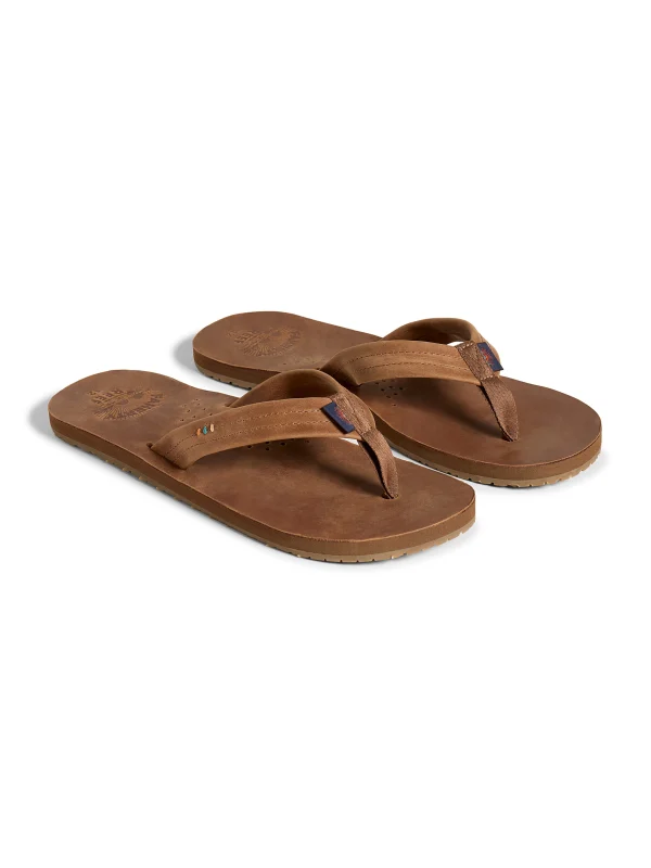 Faherty X REEF Men's Draftsmen Flip Flop - Dark Brown