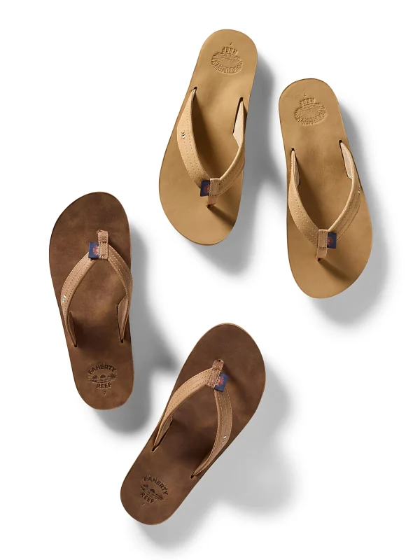 Faherty X REEF Men's Draftsmen Flip Flop - Bronze