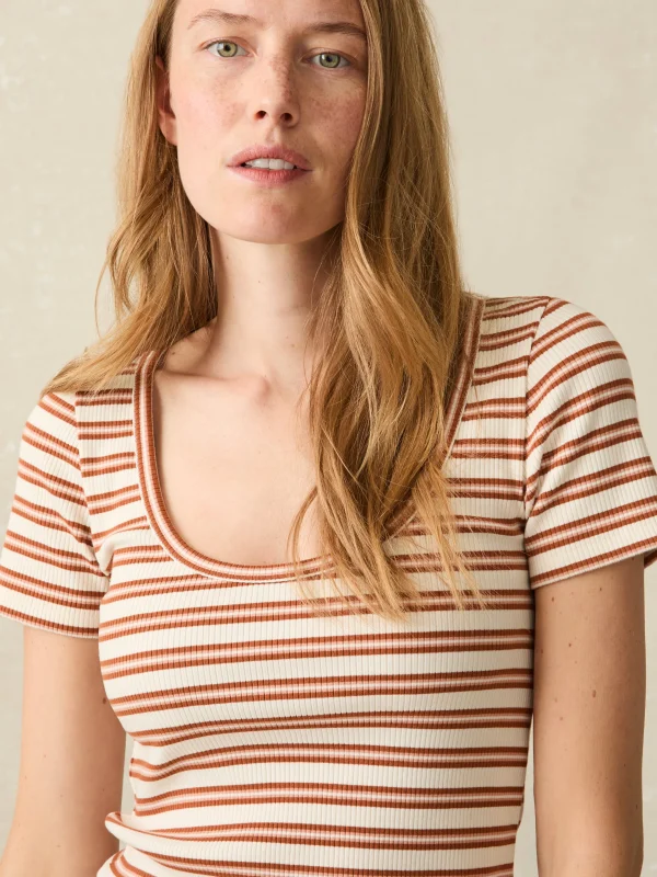 Freestyle Rib Knit Tee - Toulouse Stripe