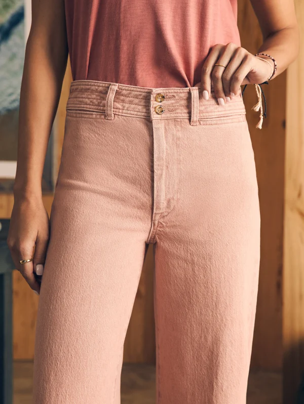 Harbor Crop Jean - Clay Pink Wash