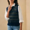 Highland Fair Isle Sweater Vest - Navy Multi