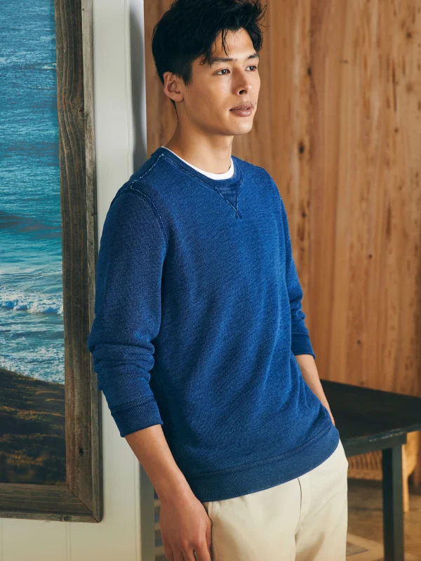 Indigo Crewneck - Midnight Indigo Wash