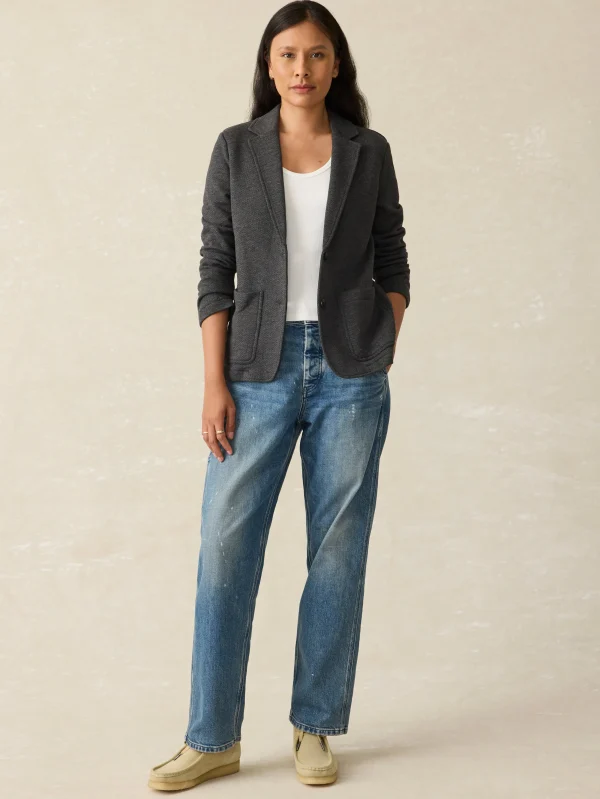 Inlet Knit Blazer - Black Sky Melange