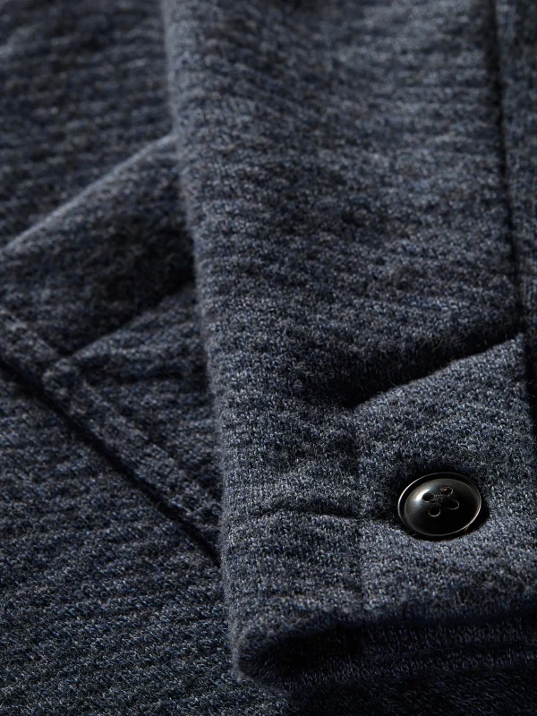 Inlet Knit Blazer - Deep Navy Melange