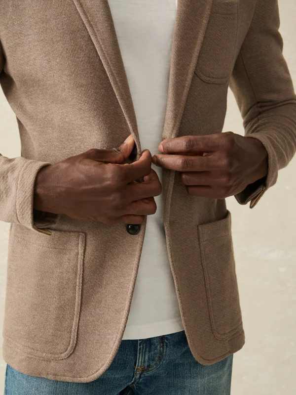 Inlet Knit Blazer - Walnut Melange