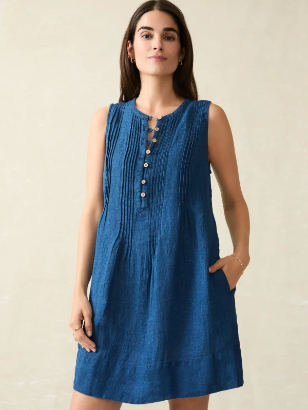 Isha Basketweave Dress - Indigo