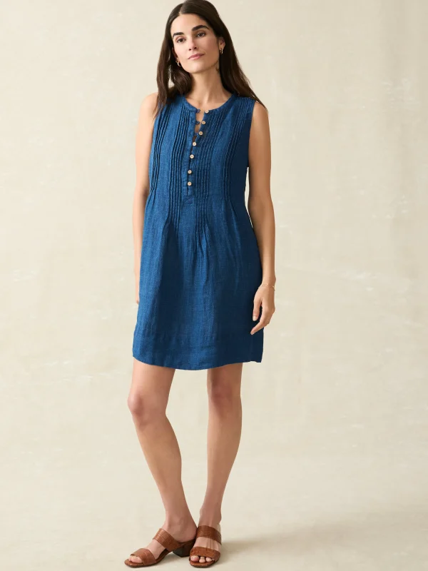 Isha Basketweave Dress - Indigo