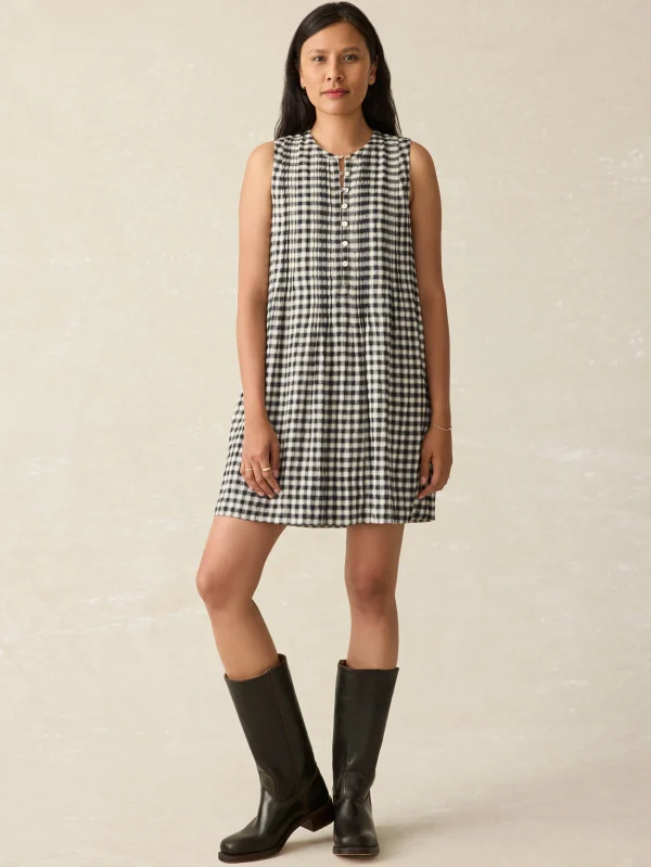 Isha Gingham Dress - Moonlit Gingham