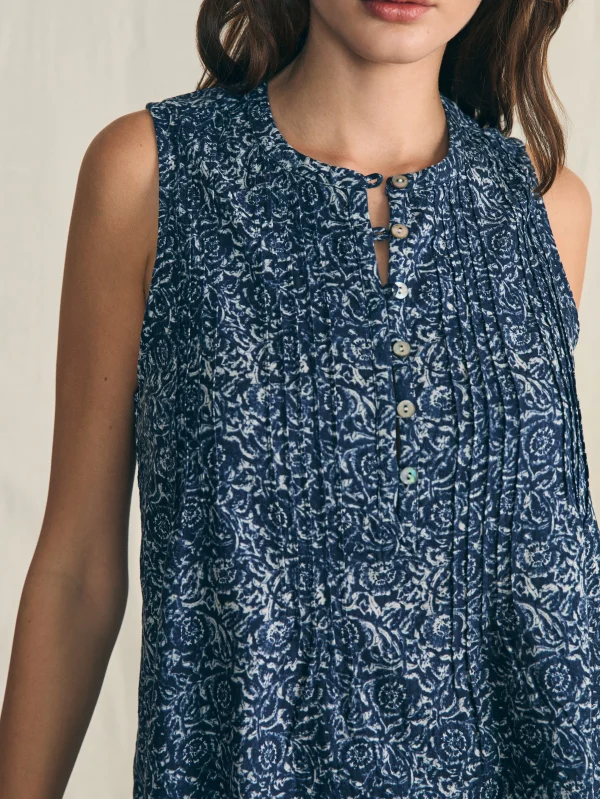 Isha Top - Navy Imma Floral